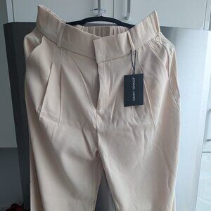 Daisy Grace - Beige - Wide-Leg Pants - Large